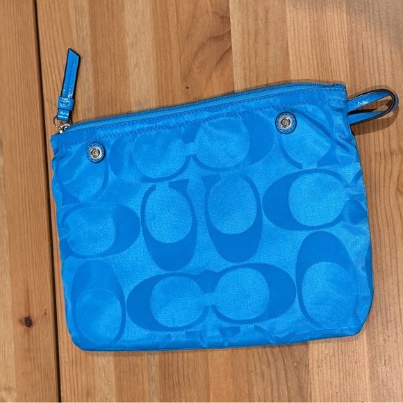 Coach Getaway Signature Nylon Weekender Bag Set -Bright Blue - Picture 4 of 16